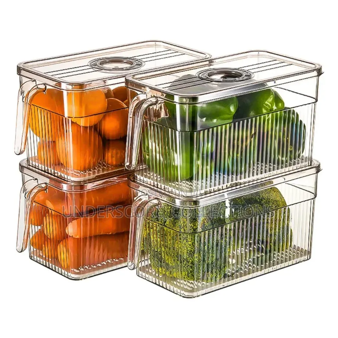 *Refrigerator Storage Box Food Grade PET Kitchen Fruit Vegetable