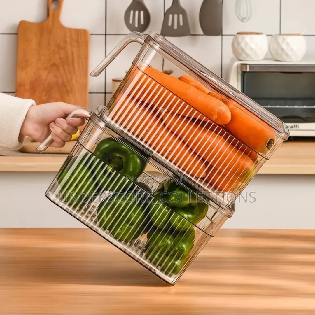 *Refrigerator Storage Box Food Grade PET Kitchen Fruit Vegetable