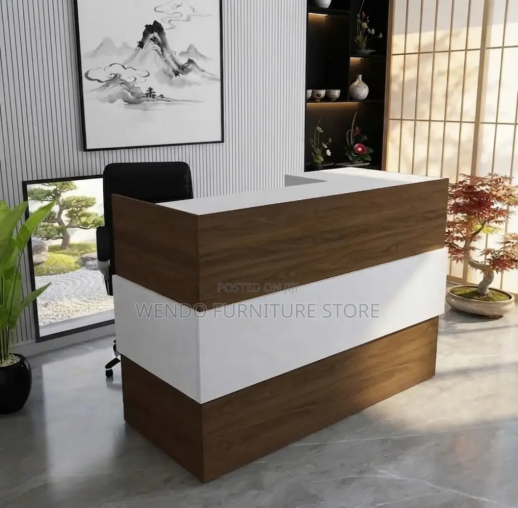 Reception Desk; Brown 1600MM Wooden Executive Reception Desk