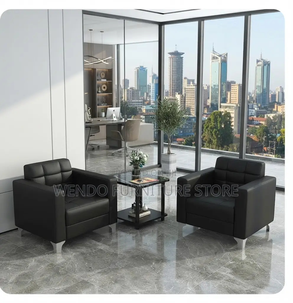 Sofas; Executive Single Seater Leather Staff Meeting Sofa Set