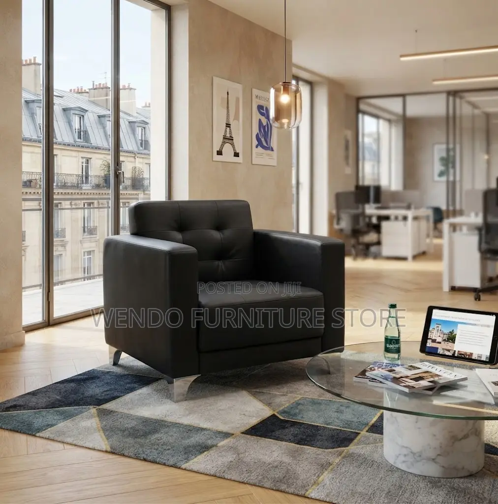 Sofas; Executive Single Seater Leather Staff Meeting Sofa Set