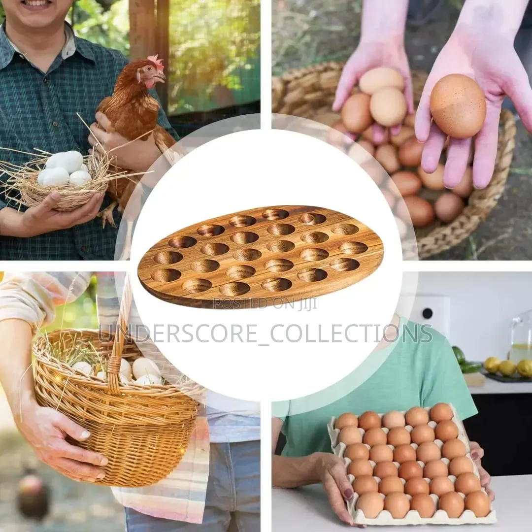 *Wooden High Quality Egg Storage Box Eggs Tray Home Storage Rack