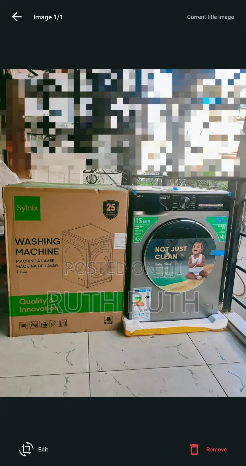 12kg Frontload Syinix Washing Machine
Wash and Spin