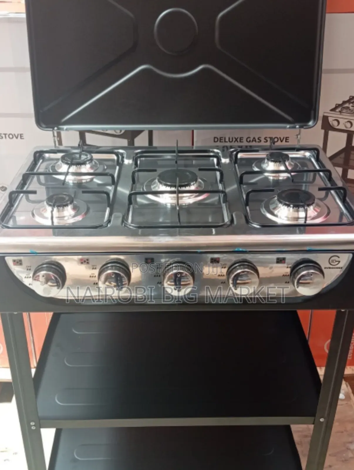 Eurochef 5 Burner Standing Cooker With Shelves