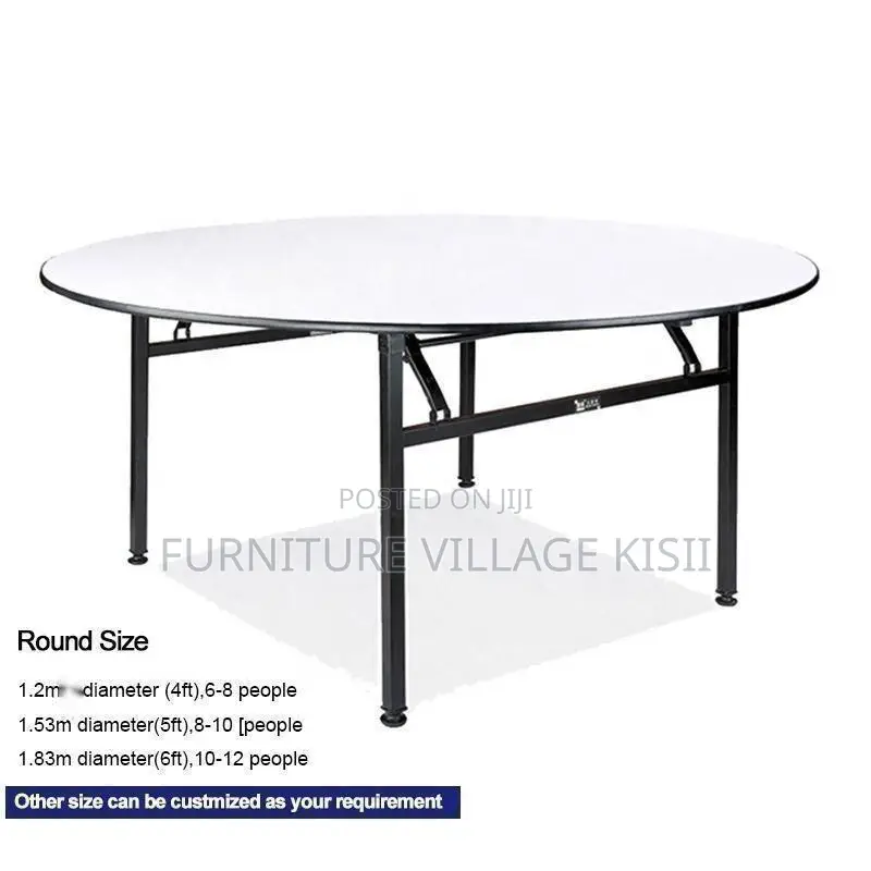 Office Table ; Round Meeting Table With Metal Legs