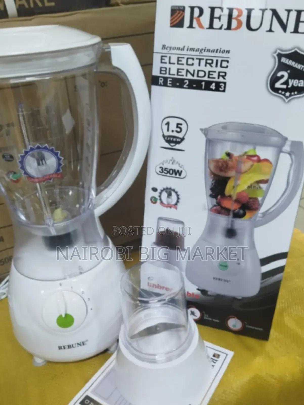 Rebune 2 in 1 Unbreakable Blender