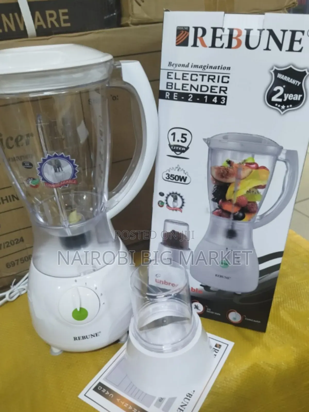 Rebune 2 in 1 Unbreakable Blender