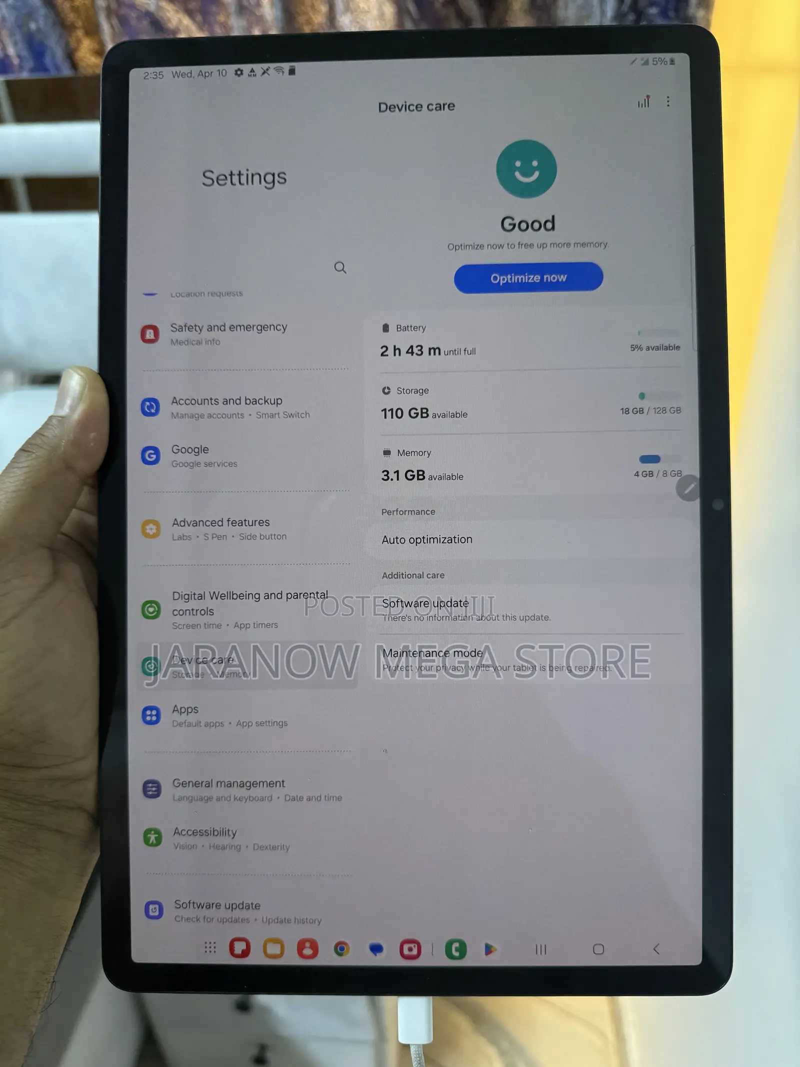 Samsung Galaxy Tab S8+ 128 GB Black