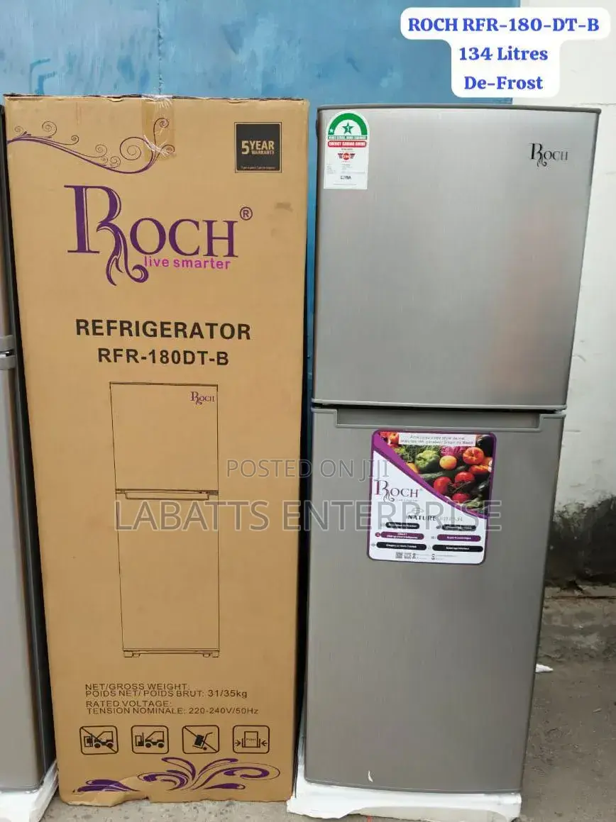 Roch 134l Double Door Refrigerator
