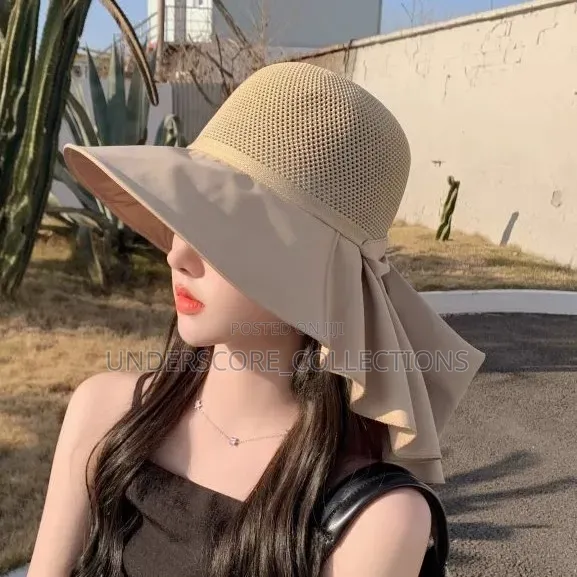 *Summer Hat Women's Outdoor Fashion Shawl Sun Hat Big Edge