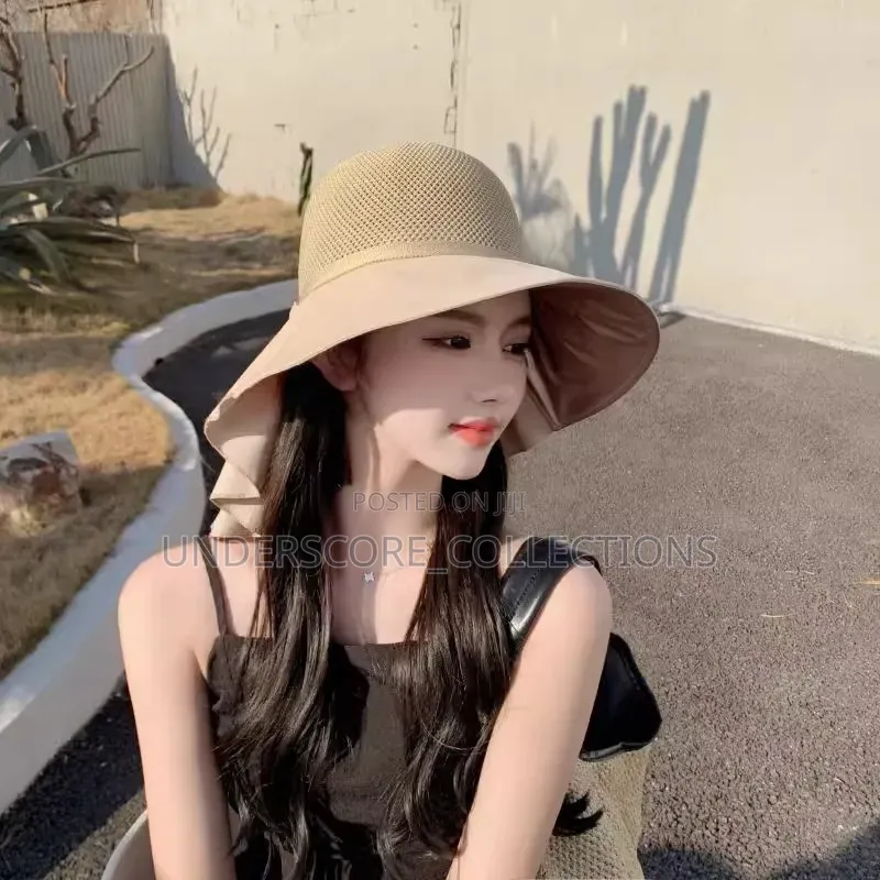 *Summer Hat Women's Outdoor Fashion Shawl Sun Hat Big Edge