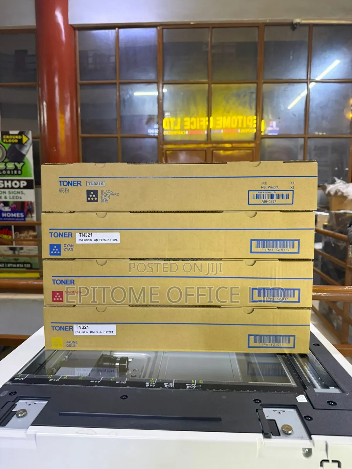 Complete TN321 CMYK Toner Set for Konica Minolta