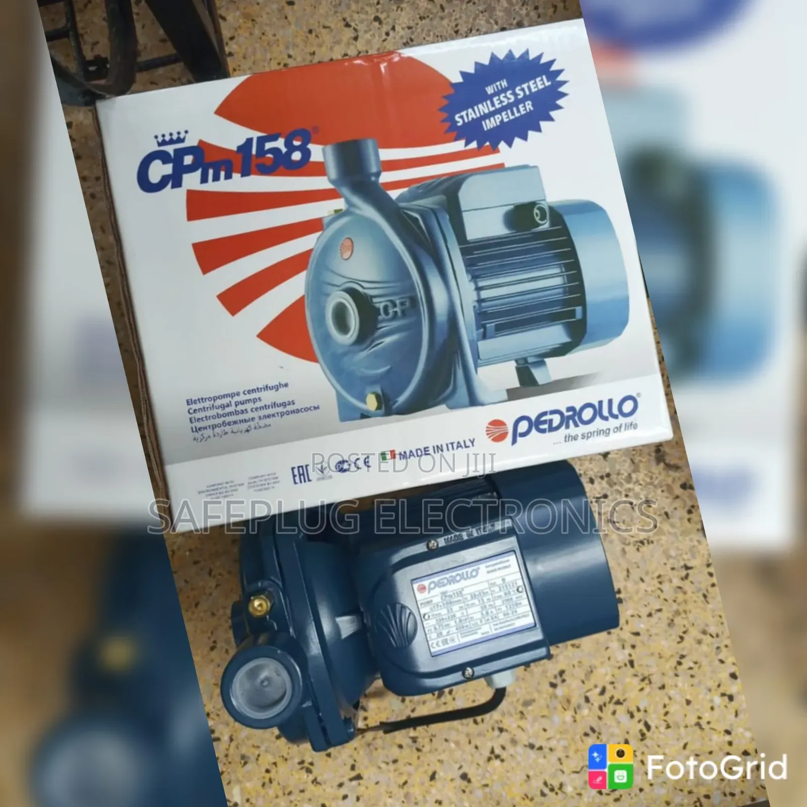 1HP Pedrollo Water Booster Pump – High Performance
