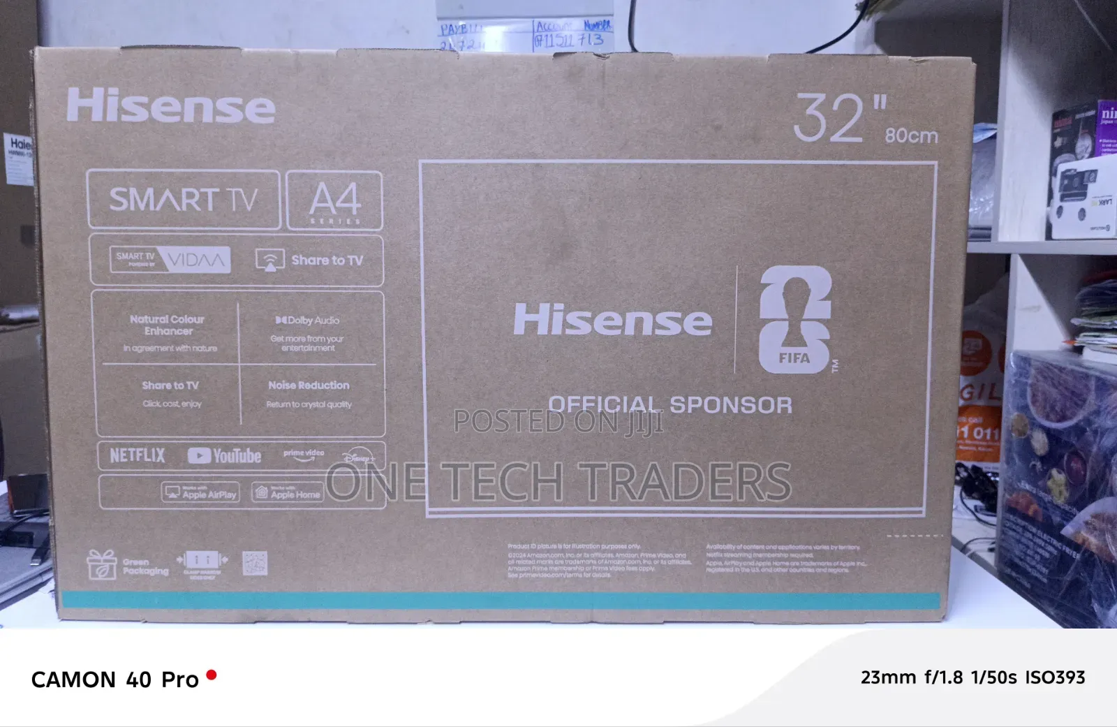 Hisense 32 Inch A4 Smart HD LED TV – WiFi, YouTube & Netflix