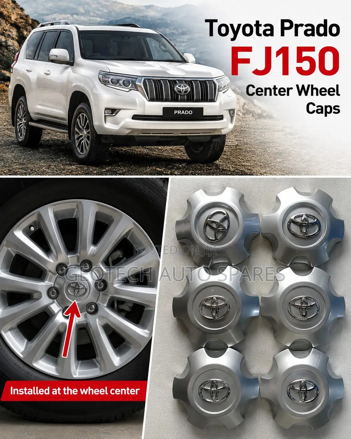 Toyota Prado 150 Center Wheel Hub Caps