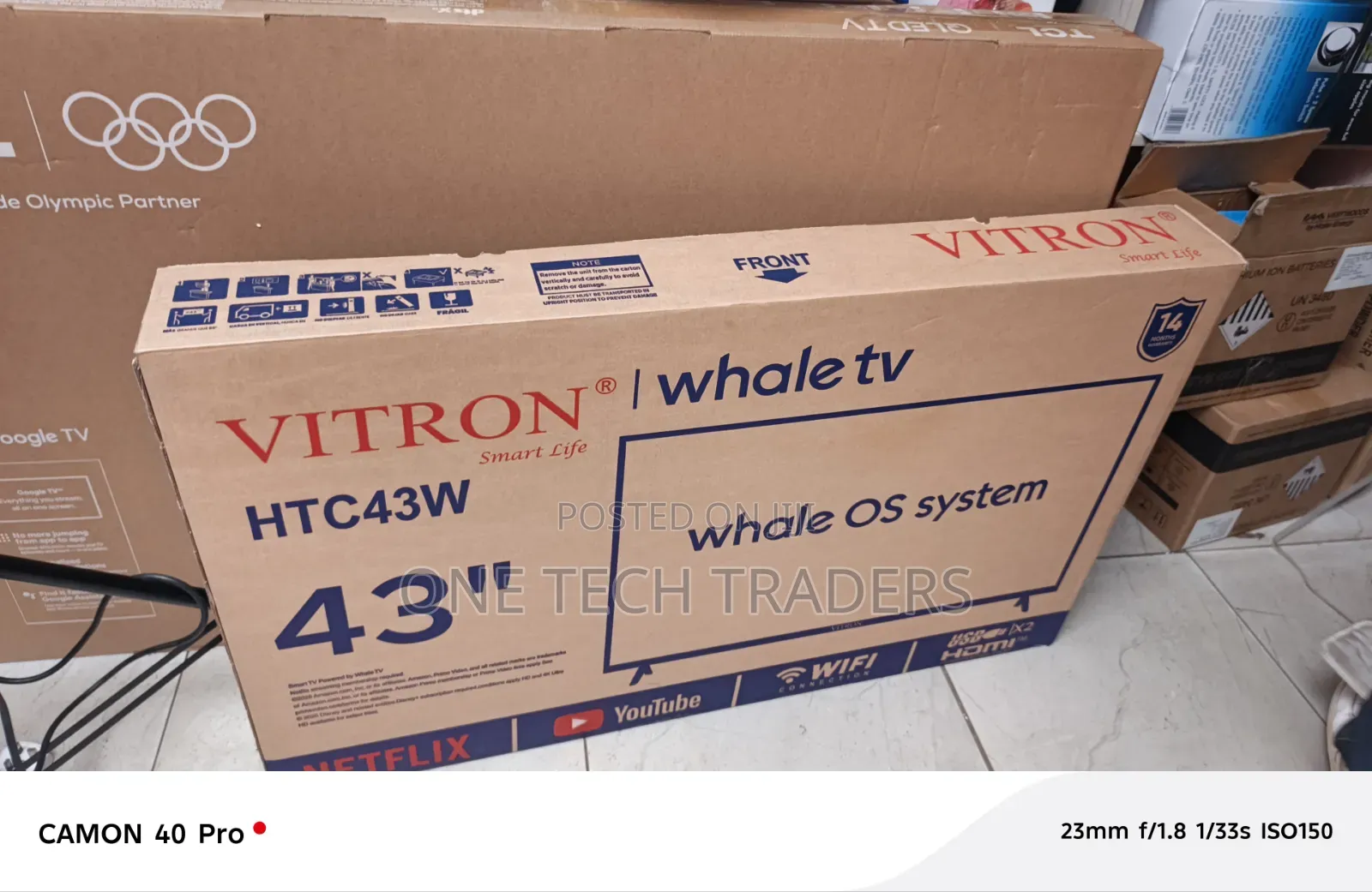 Vitron 43 Inch Whale Smart LED TV – Full HD
