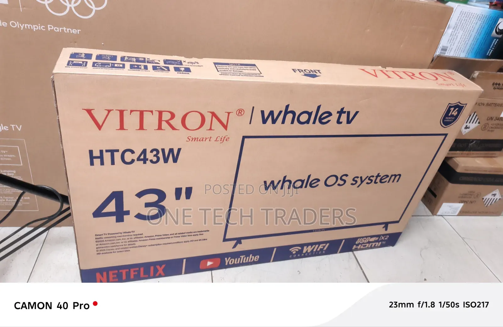 Vitron 43 Inch Whale Smart LED TV – Full HD