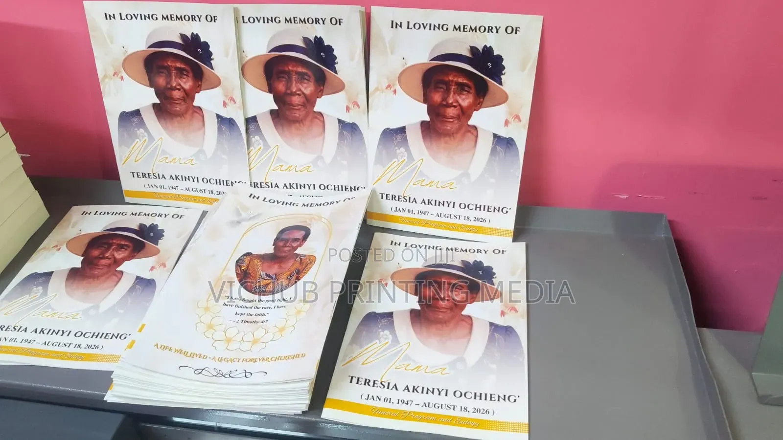 Eulogy Printing