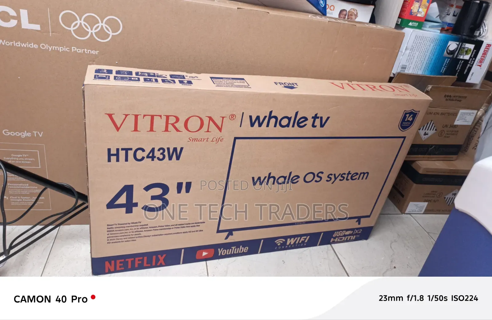 Vitron 43" Inch Whale Smart TV LED TV – Full HD