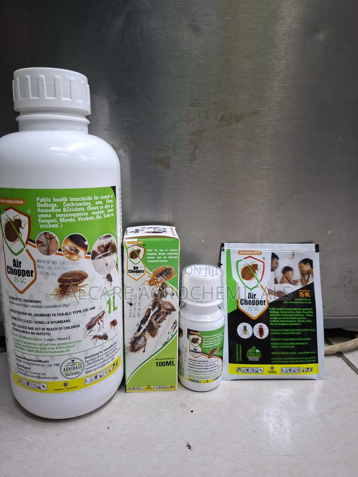 Air Chopper Pesticide 7.5sc Bedbugs 15ml, 45ml, 100ml, 1litre