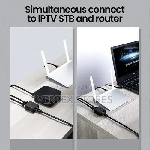 UGREEN CM210 RJ45 Splitter Adapter 2 Pack (Black)