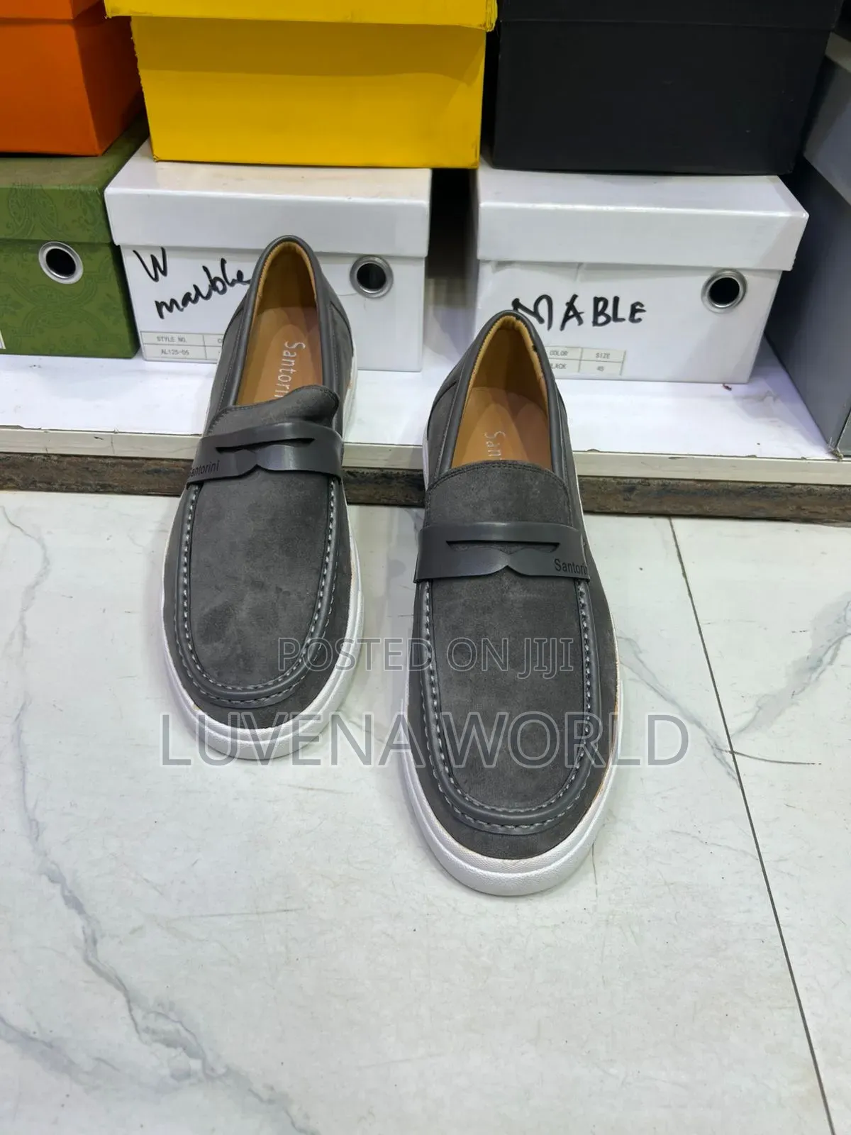 Gray Berluti Loafers