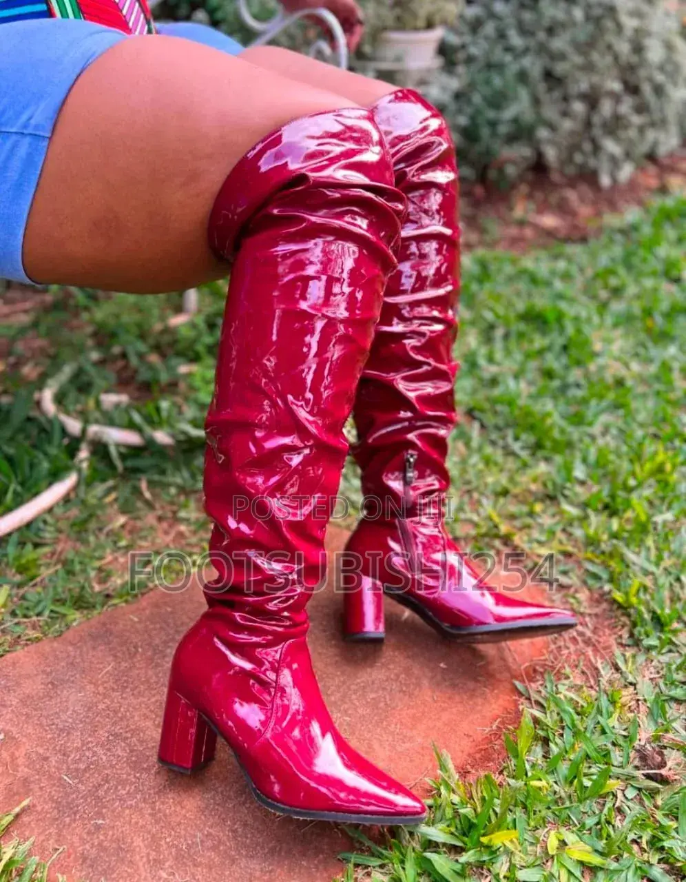 Chunky Glossy Thighboots* ( *2 Inches)