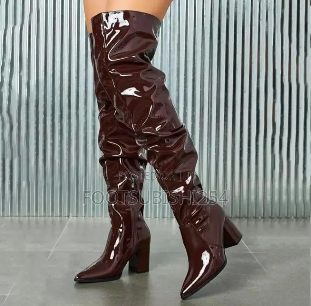 Chunky Glossy Thighboots* ( *2 Inches)