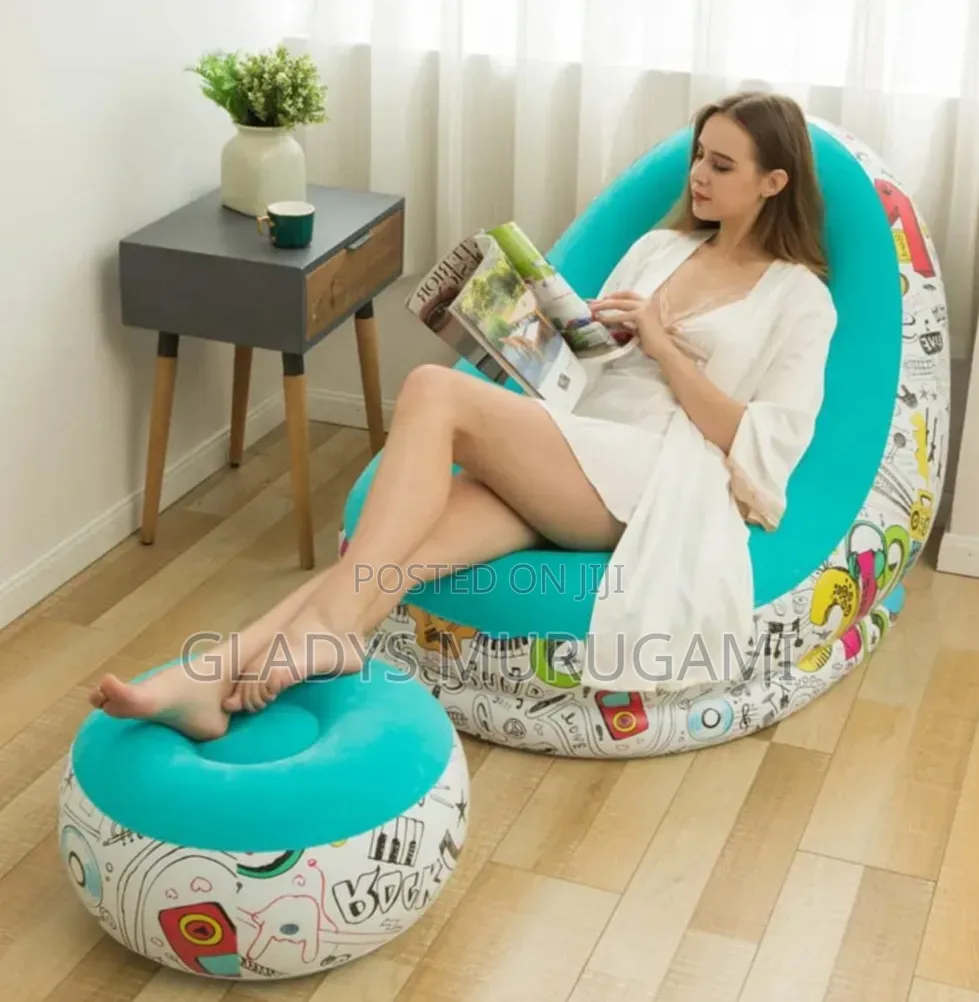  Inflatable Lazy Sofa With Footrest