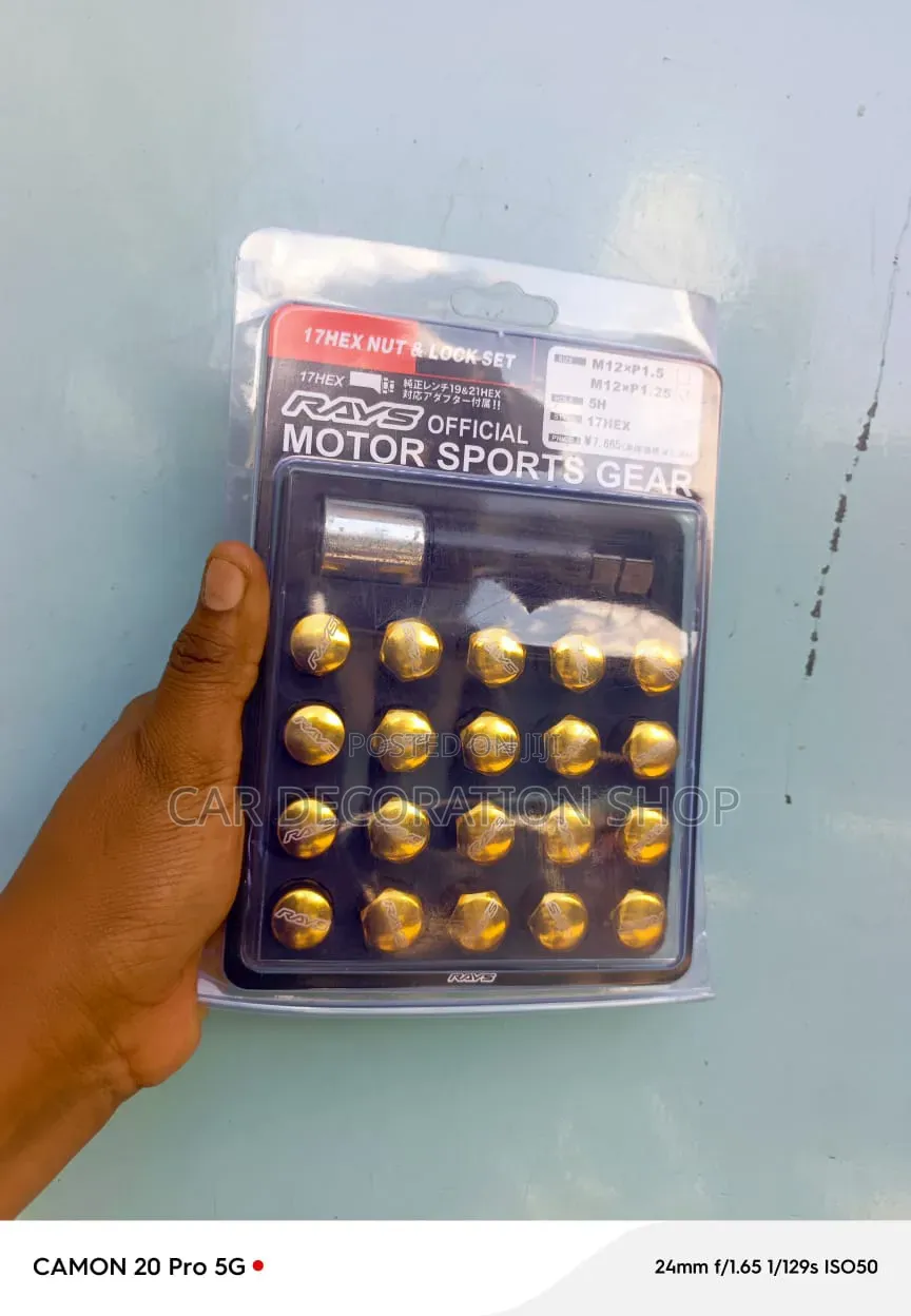 Standard Hexagon Tuner Nuts and Matching Lock Nut Set Key