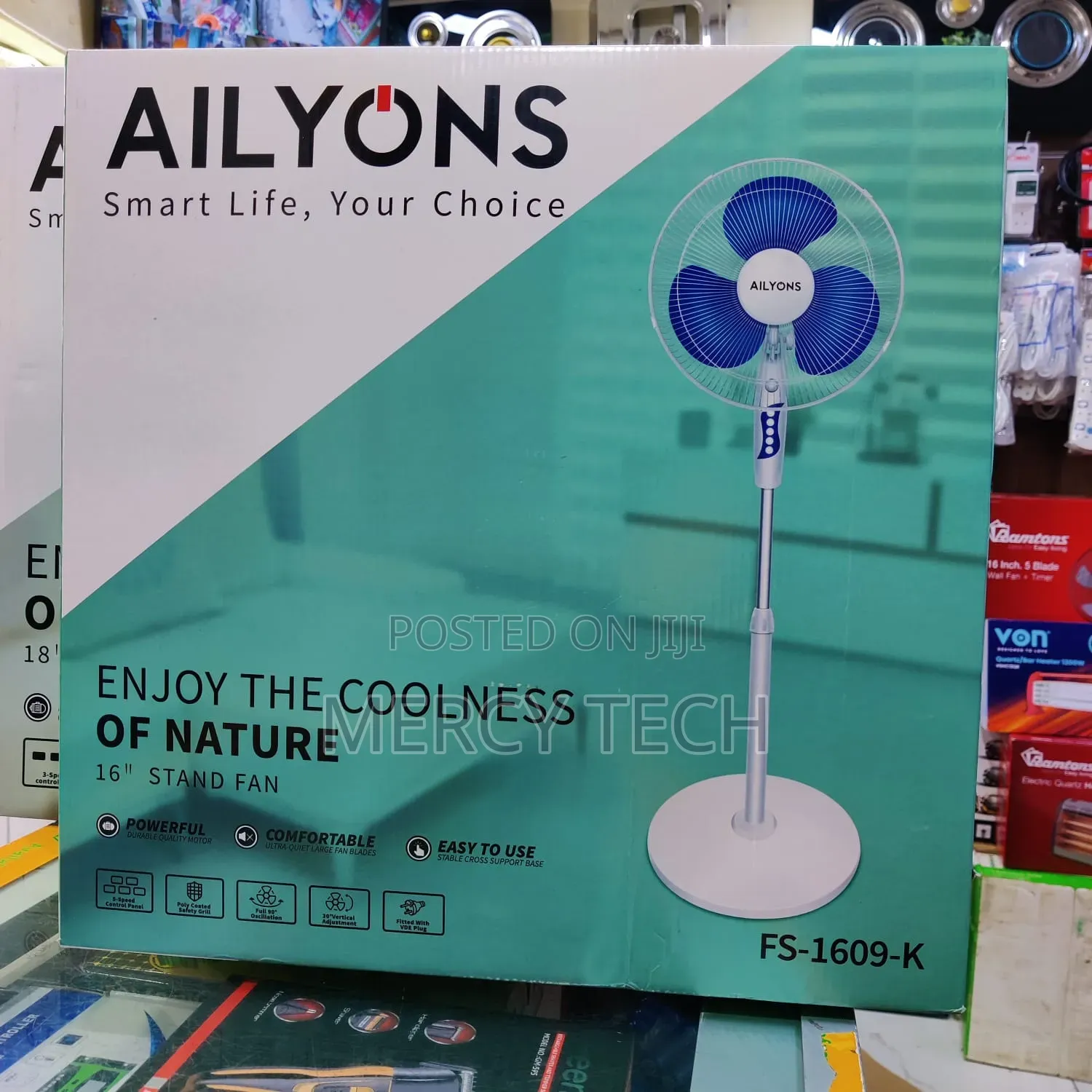 Ailyons 16" Stand Fan (Round Base)