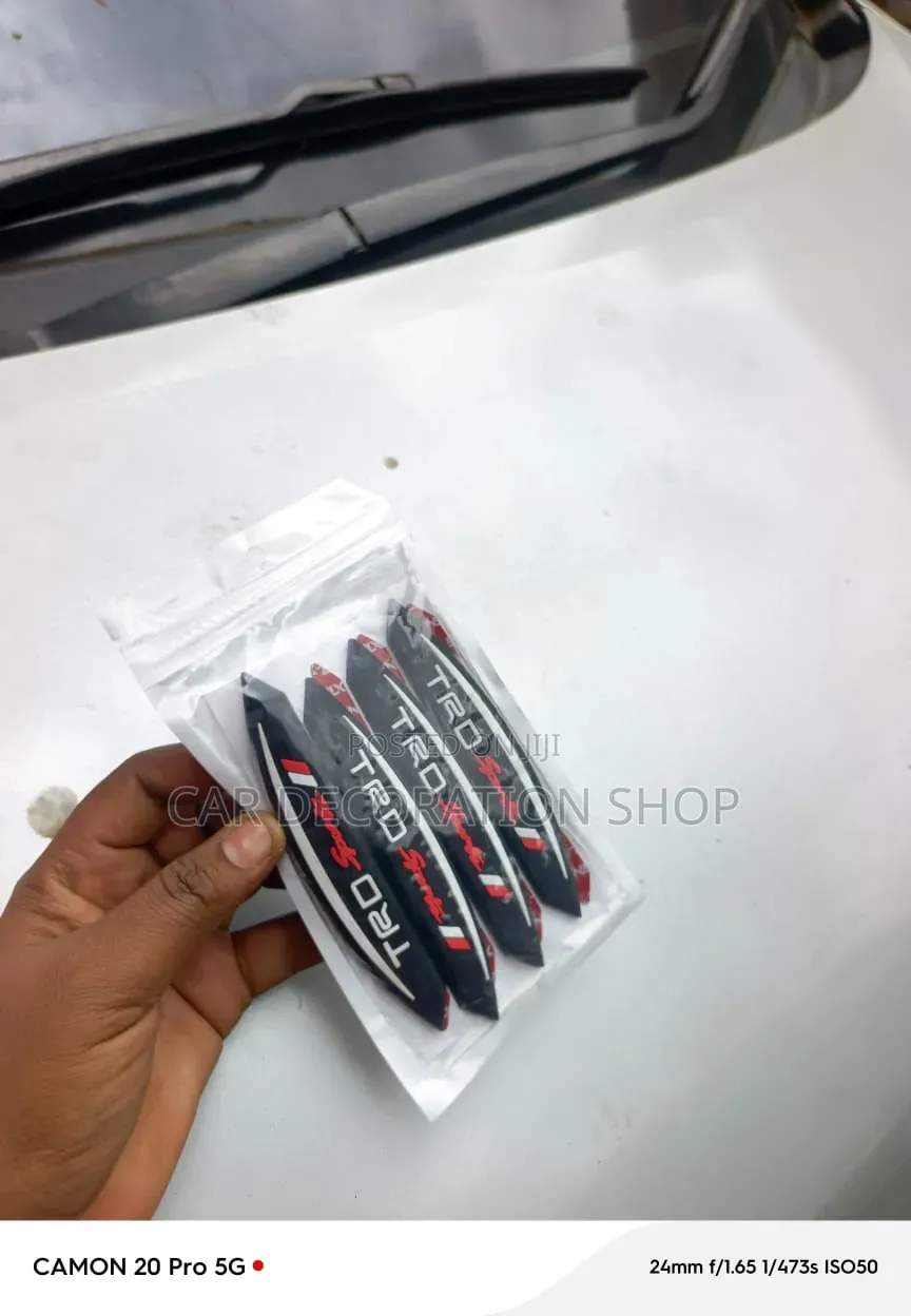 4pc Universal Self Adhesive Stick on Flexible TRD Sport Door Guard