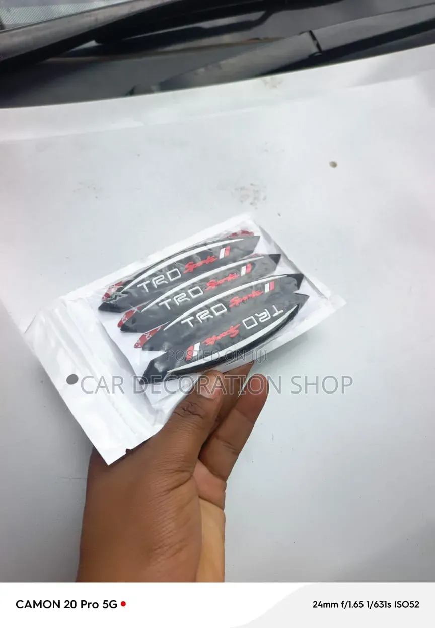 4pc Universal Self Adhesive Stick on Flexible TRD Sport Door Guard