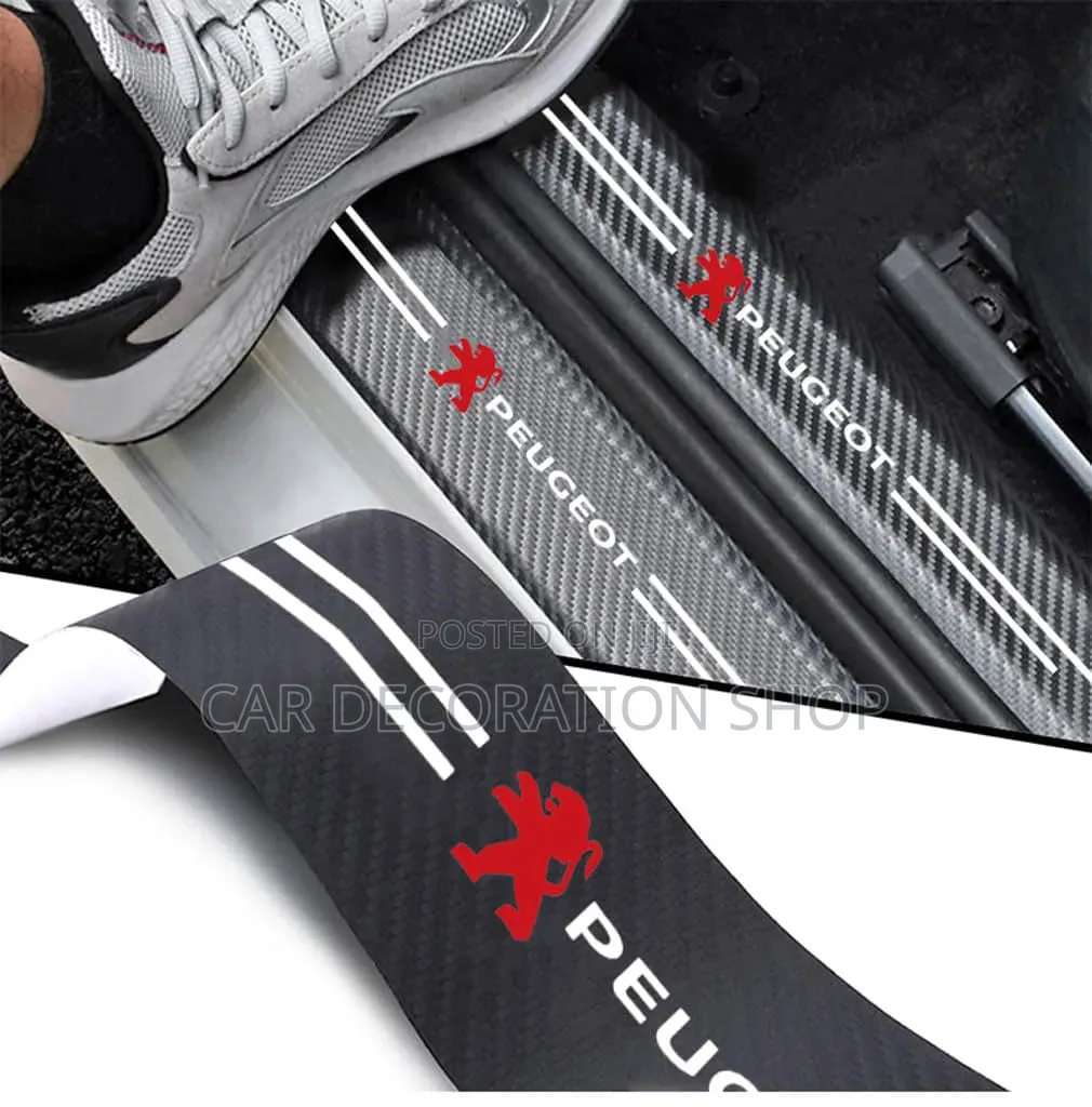 Carbon Fiber Style Car Door Sill Protector Strips