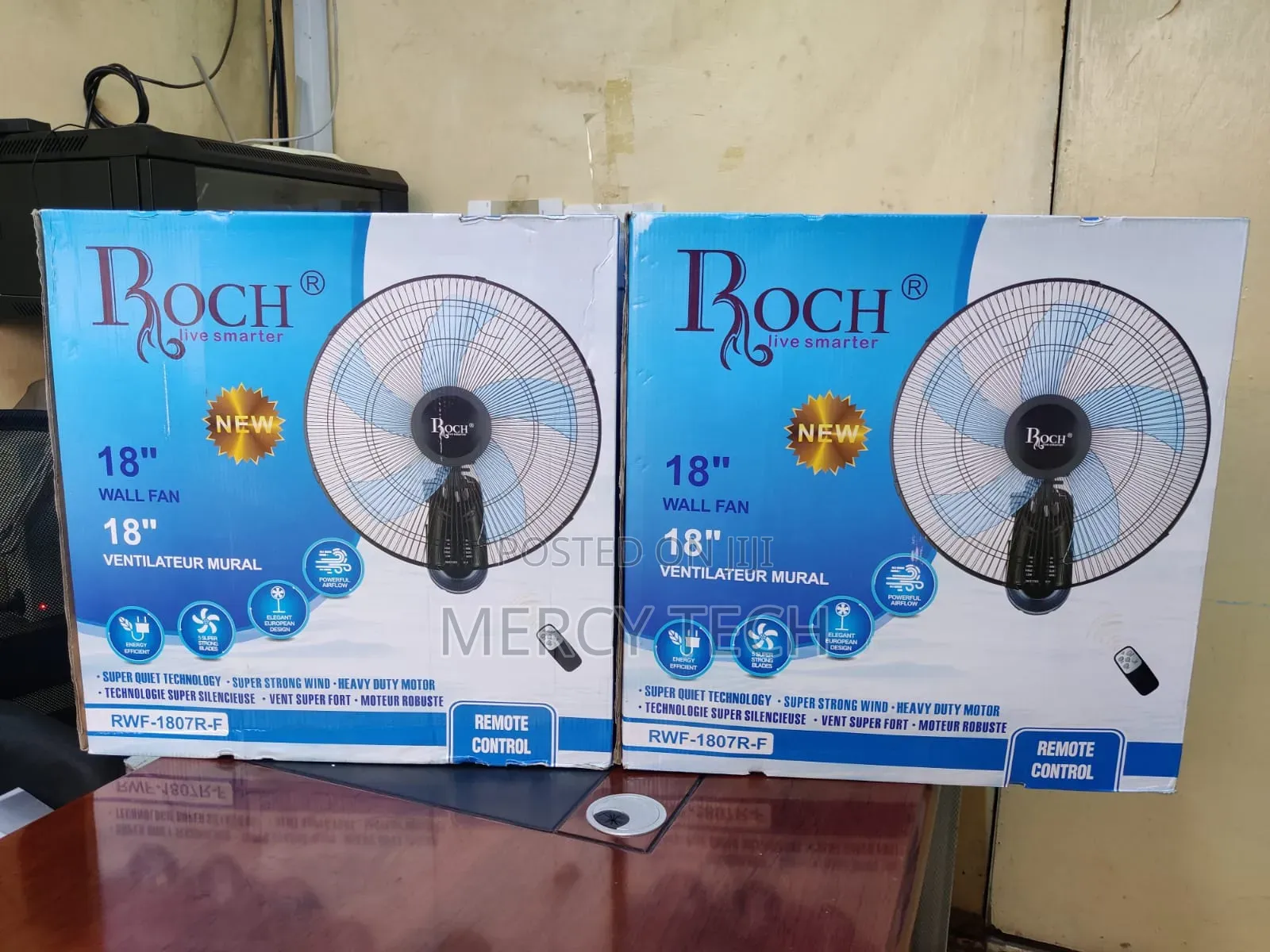 Roch Wall Fan 18" With Remote