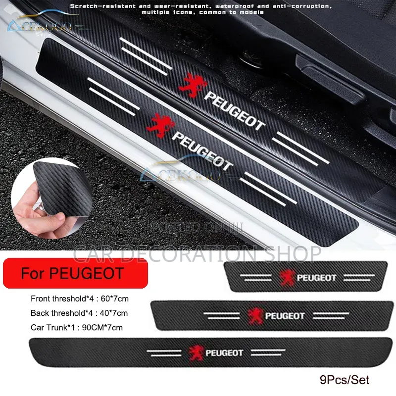 Peugeot Branded Door Entry Points Step Scratch,scuffs,dirt Protector