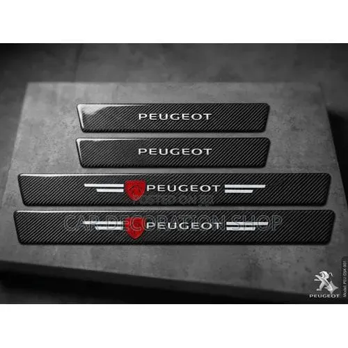 Peugeo Flexible Scratch Resistant Carbon Fiber Door Sill Protector