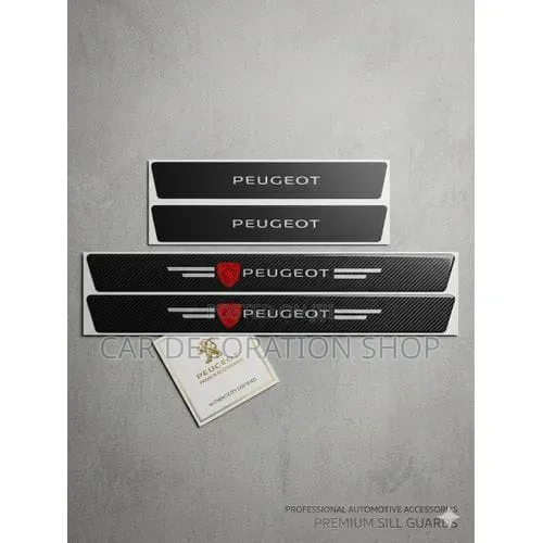 Carbon Fiber Peugeot Cars Scratch Protector on Entry Areas