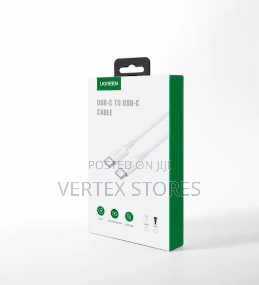 UGREEN US264 USB-C 2.0 Male to Male Cable (60W) - White