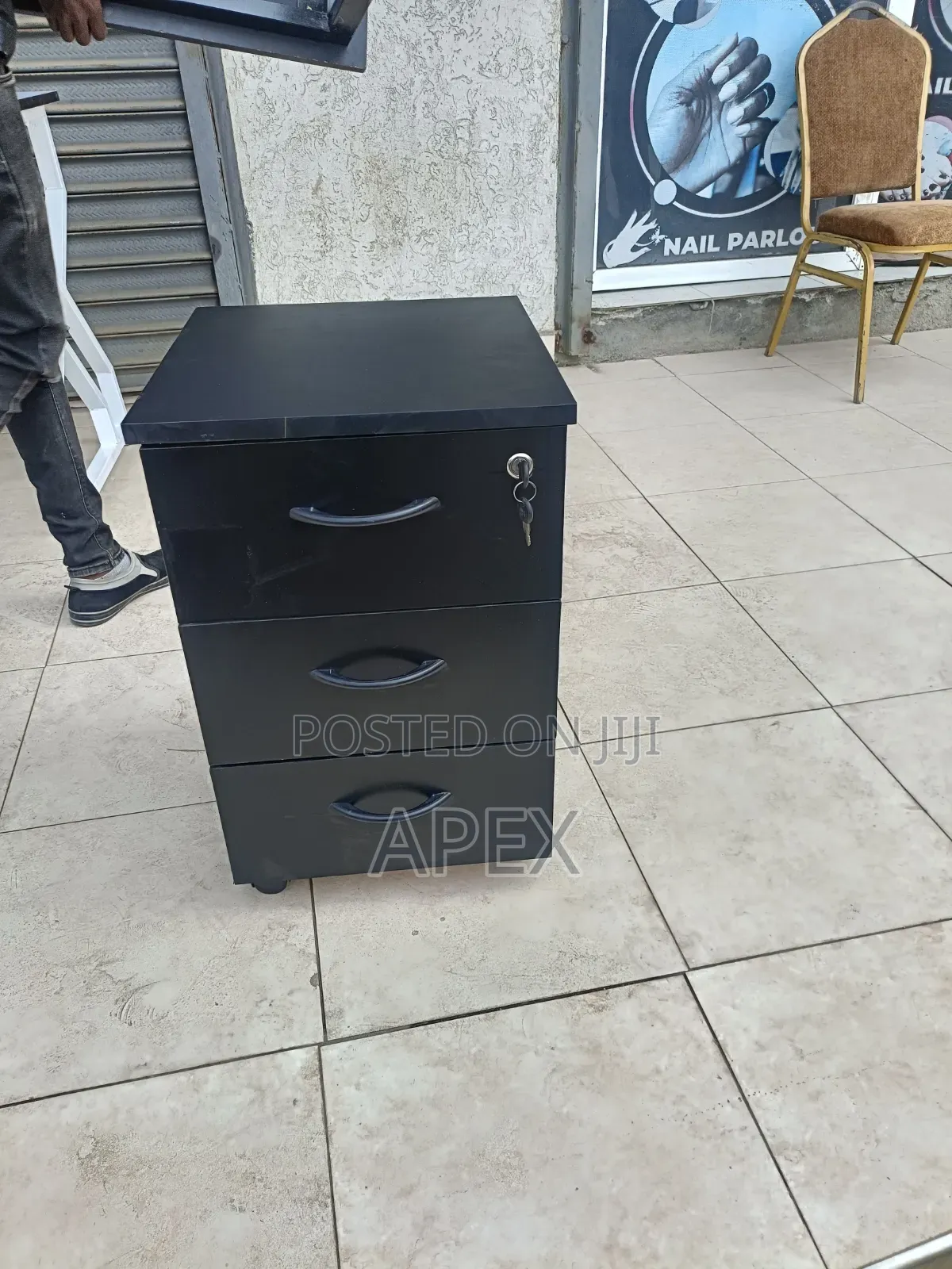 Black Pedestal Office Drawers