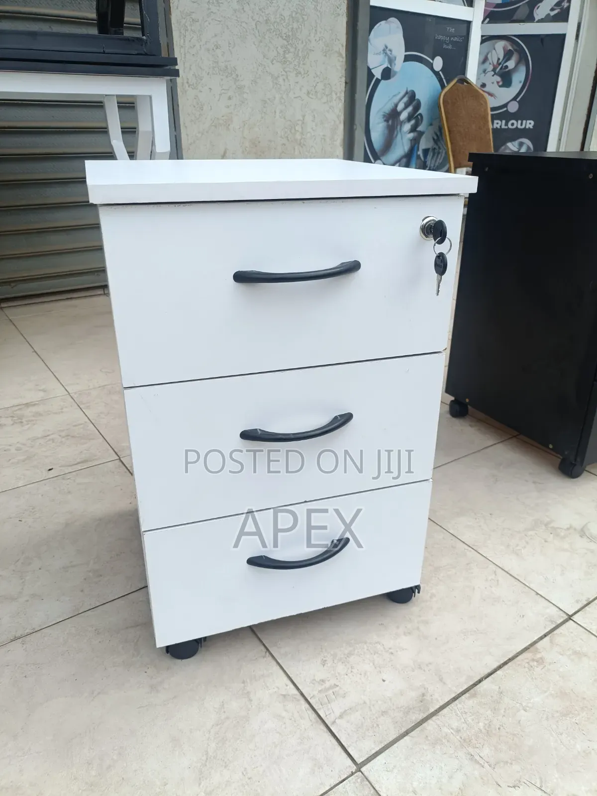 White Pedestal Office Drawers