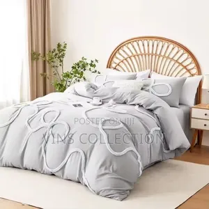 Bowknot Tufted Duvet Cover Set