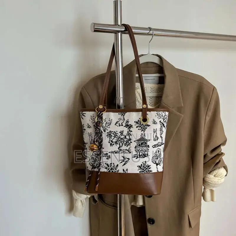 Classy Kiondo-Shape Canvas & Leather Handbag / Ladies Shoulder Tote