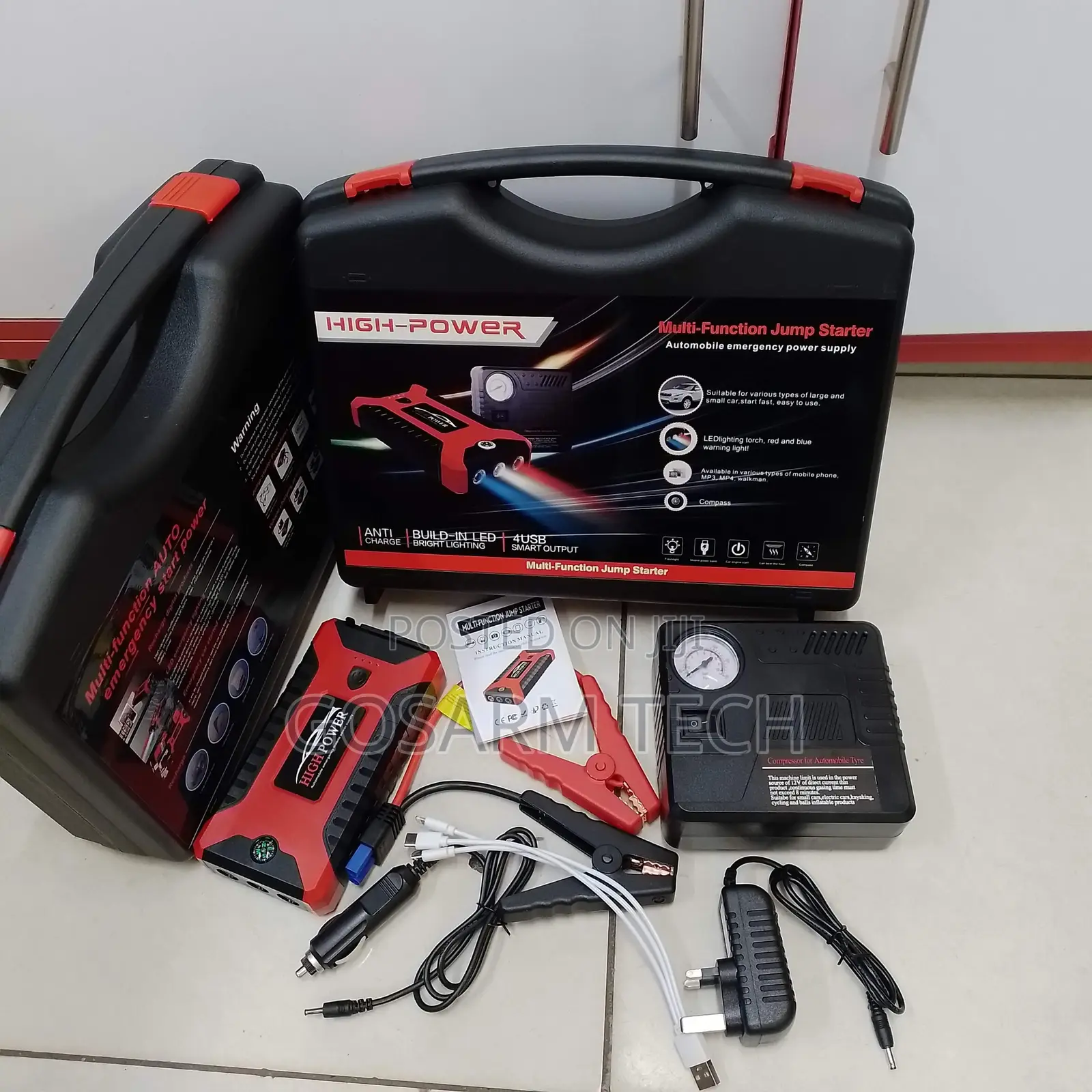 Compact Vehicle Jump Starter – Portable Power Bank for Cars