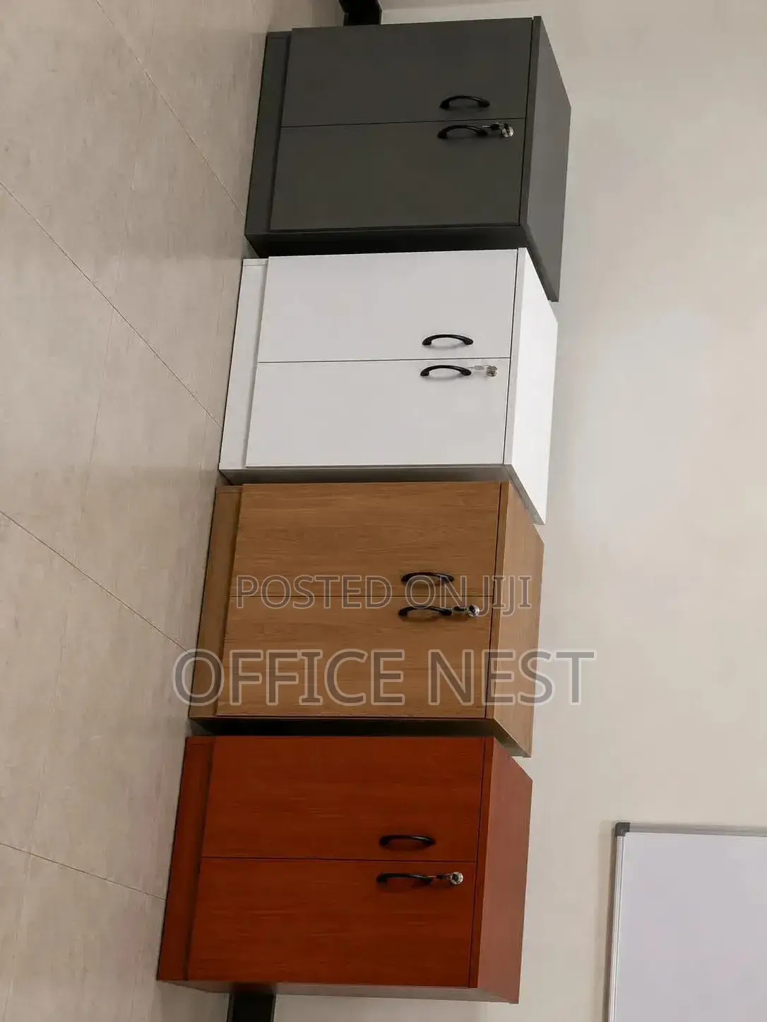 2 Door Office Storage Cabinet – Lockable Wooden Filing Cabinet