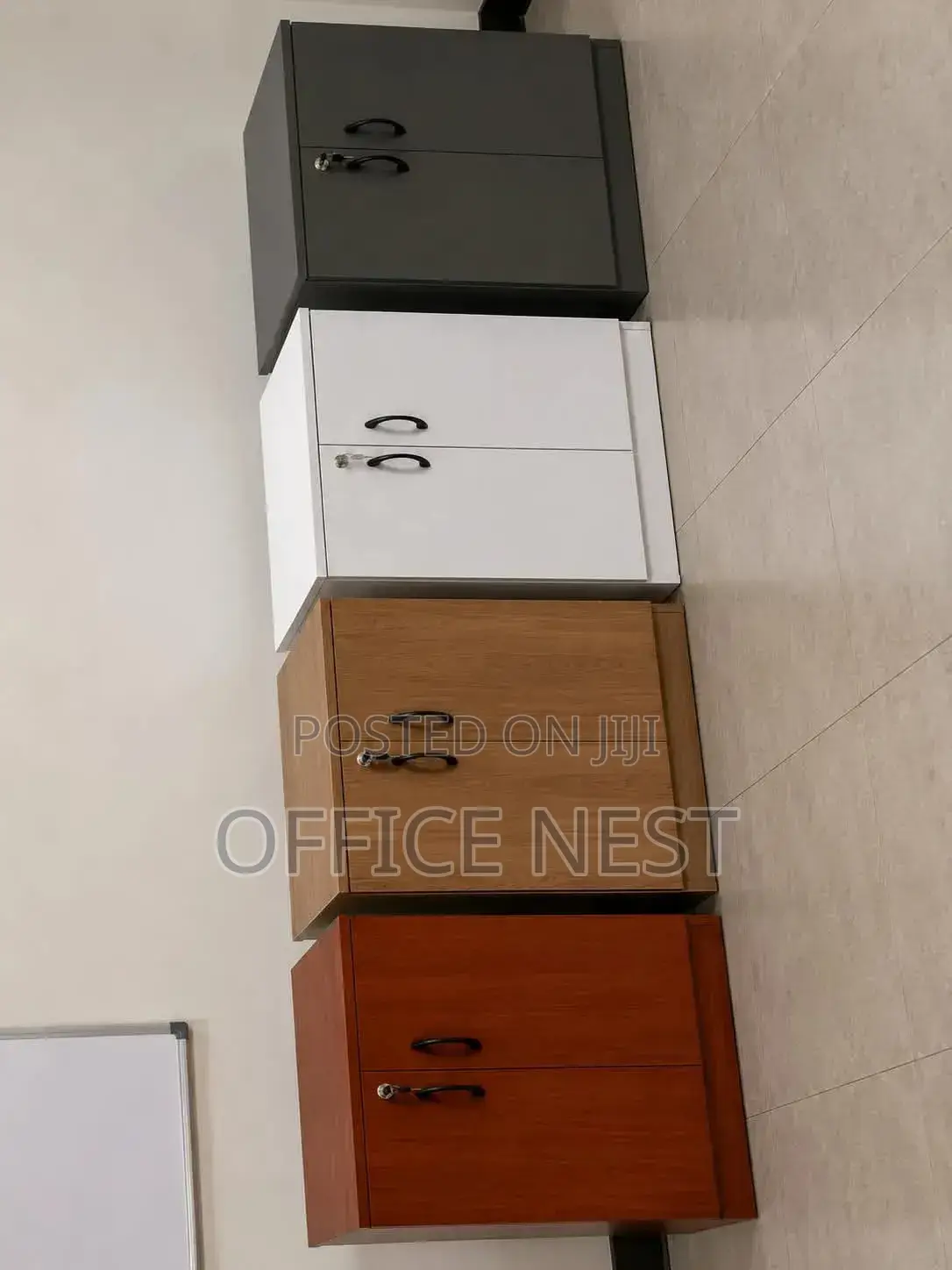 2 Door Office Storage Cabinet – Lockable Wooden Filing Cabinet