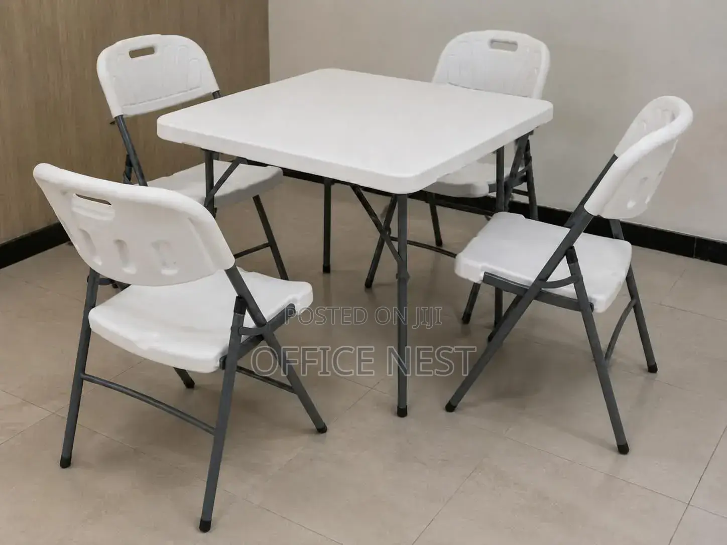 4-Seater Folding Table & Chairs Set