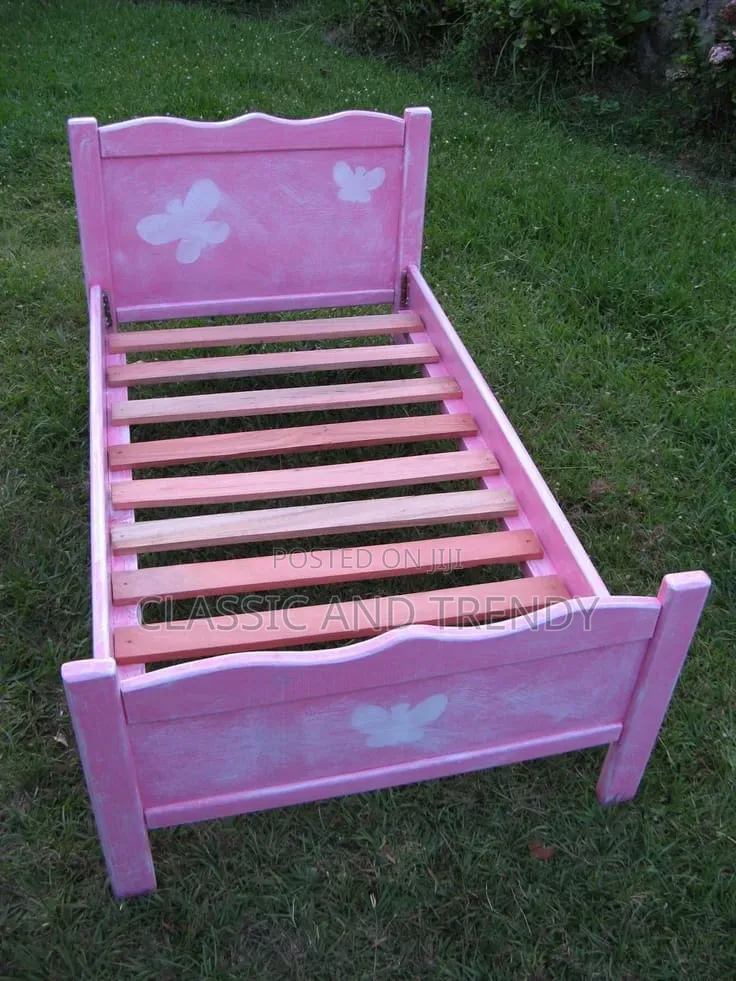 3x6 Wooden Pink Bed