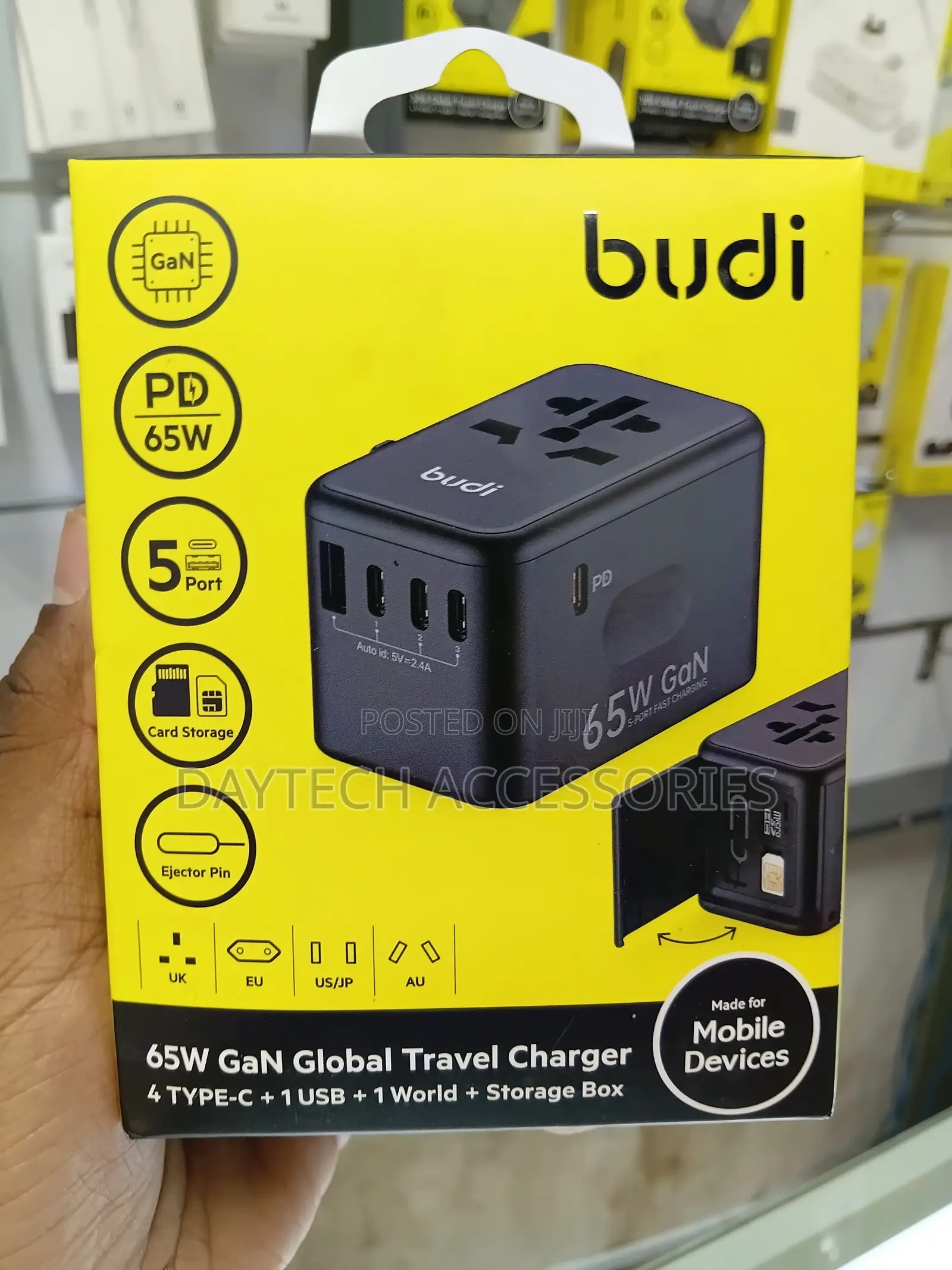 Budi AC355B65 65W Gan Global Travel Charger.