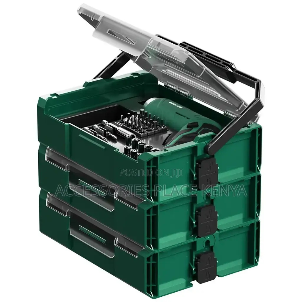 Green Lion GTS-700 Tool Kit Set - 213 Pieces- 3.7V 1500mAh - Green